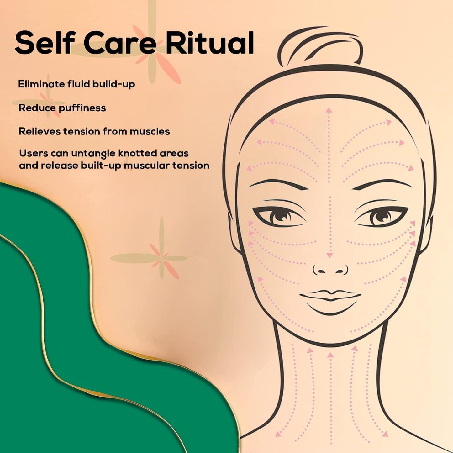 Sahaj Hast Facial Massager – Natural Himalayan Stone Jade Roller with