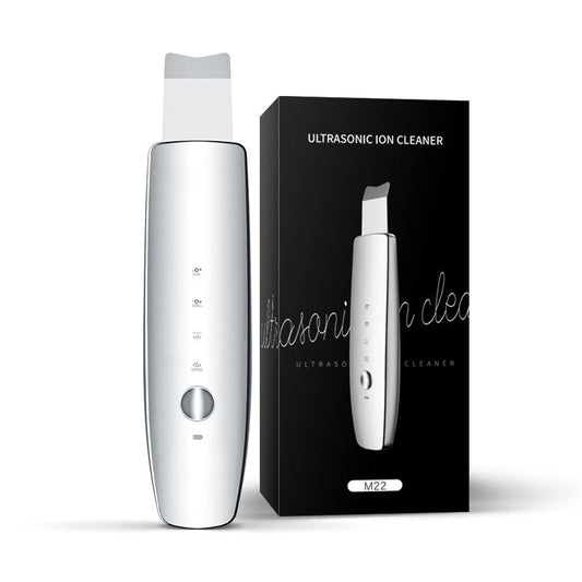 EMS Ultrasonic Skin Scrubber Face Spatula LED Red Blue Photon Massager