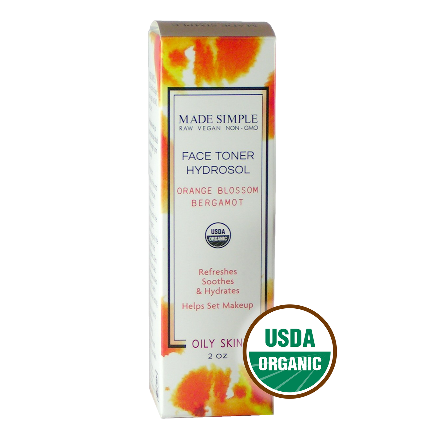 Orange Blossom Bergamot Toner for Oily Skin - Organic & Vegan