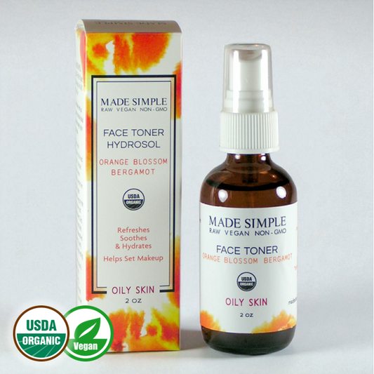 Orange Blossom Bergamot Toner for Oily Skin - Organic & Vegan