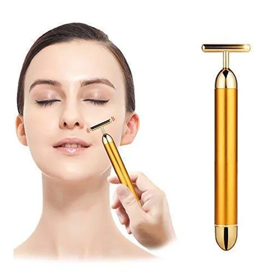 T-Shaped Gold Energy Beauty Bar Electric Facial Massage
