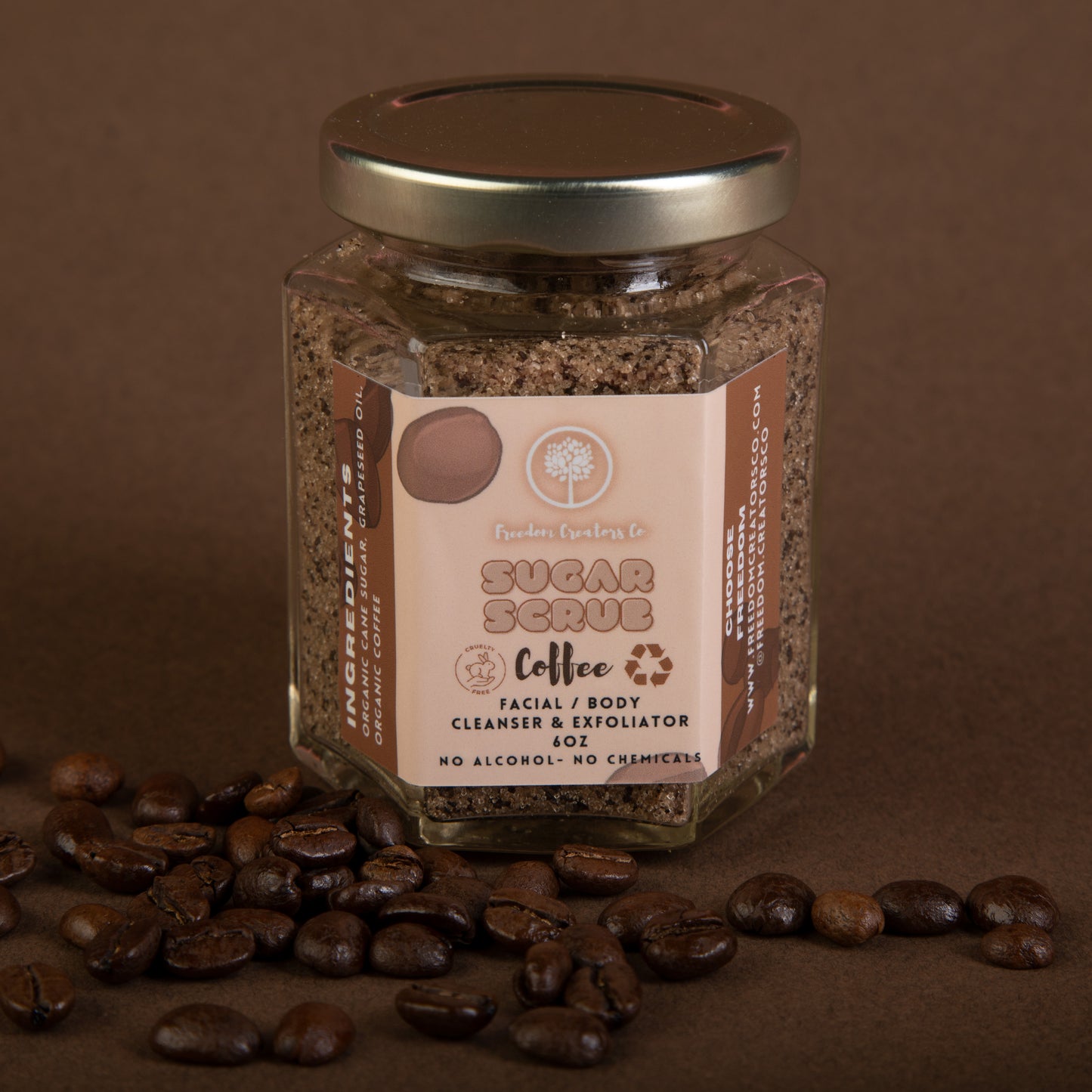Natural Coffee Sugar Scrub- 6oz