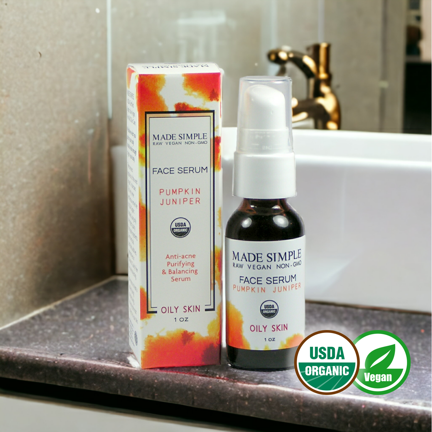 Pumpkin Juniper Serum for Oily Skin - Organic, Vegan & Cruelty-free