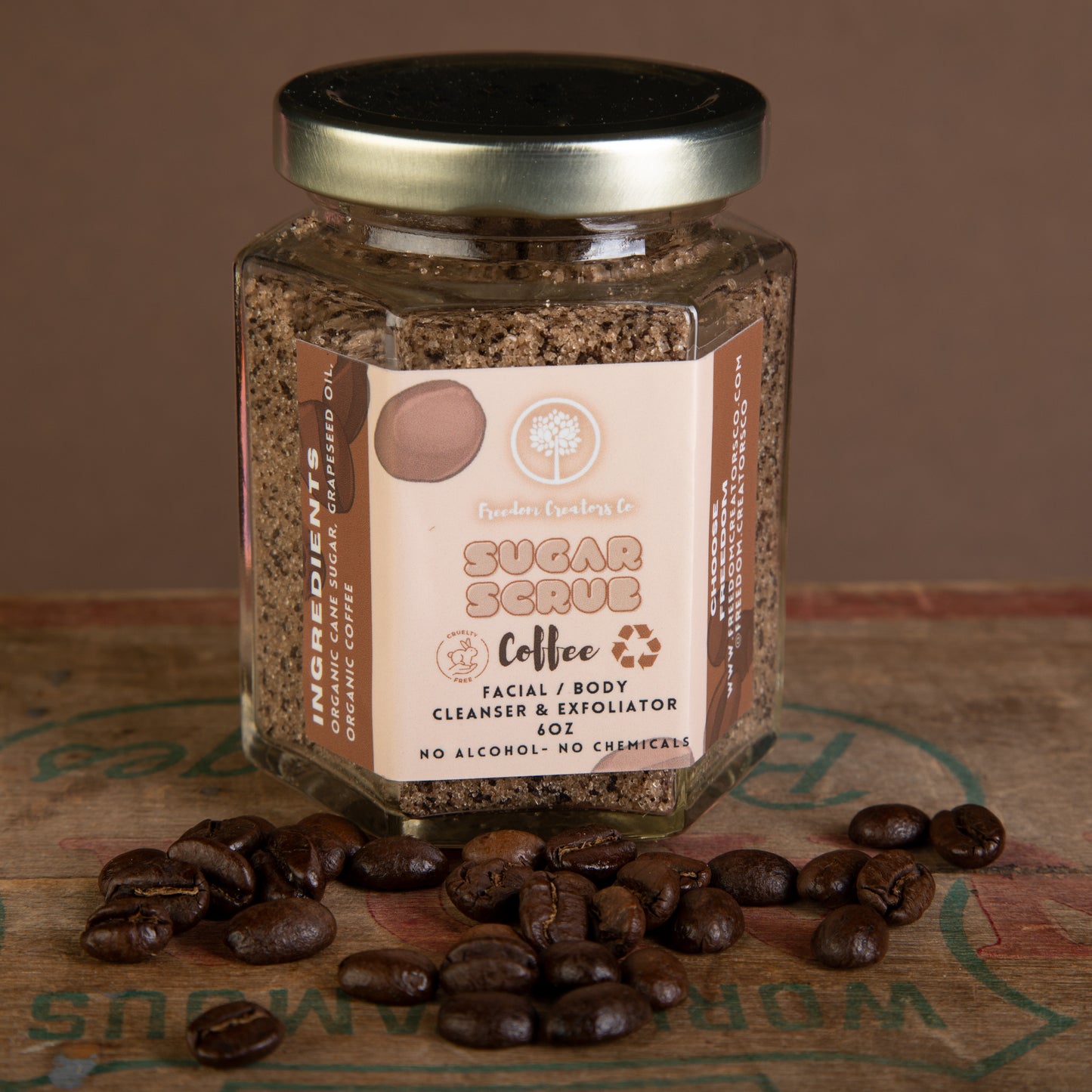 Natural Coffee Sugar Scrub- 6oz